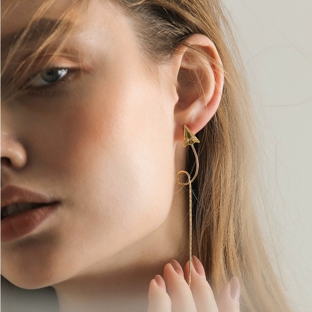 Paper plane earrings